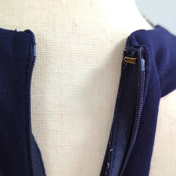 Lulu's Navy Blue Ribcage Style Back Mini Skater Dress - Size: S - Picture 11 of 12